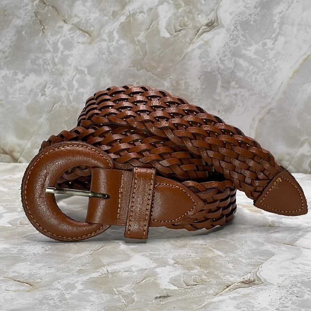 Vintage Y2K braided leather belt